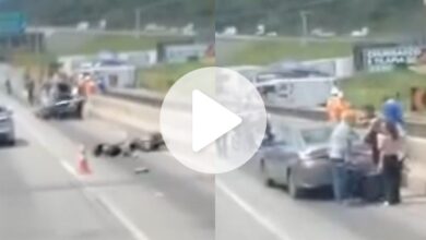 Motociclista fica gravemente ferido após acidente na BR-101 e gera filas de 26 km em SC