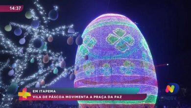 Praça da Paz recebe Vila de Páscoa e atrai famílias em Itapema