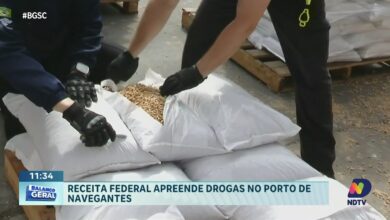 Receita Federal apreende drogas no Porto de Navegantes em SC