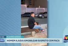 Homem vestido de Superman ajuda a imobilizar suspeito em BC