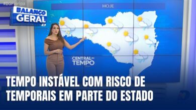 Central do Tempo – Frente fria avança e mantém risco de chuva em SC