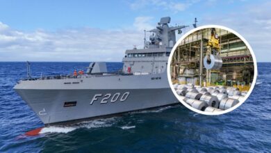 Gigante do aço fornece matéria-prima para navios de guerra encomendados pela Marinha em SC