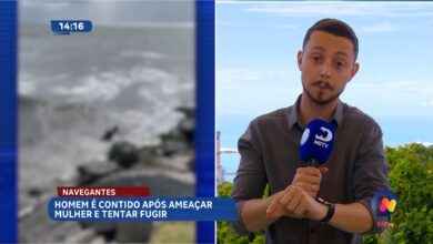 Suspeito é detido após ameaçar mulher e tentar fuga em Navegantes