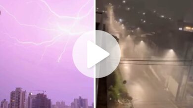 Forte temporal atinge Florianópolis e deixa casas sem luz