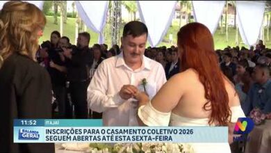 Giro de Notícias,, acidente em Itapema e inscrições abertas e casamento coletivo e educação,