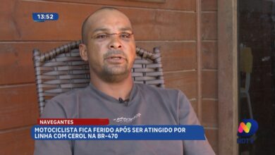 Acidente na BR-470 envolve cerol e deixa motociclista ferido