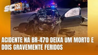 Acidente na BR-470 em Apiúna deixa um morto e dois em estado grave