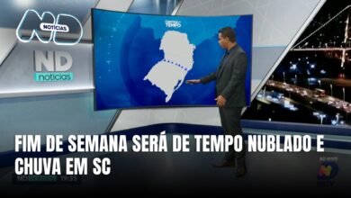 Frente fria aumenta risco de chuva e temporais em Santa Catarina