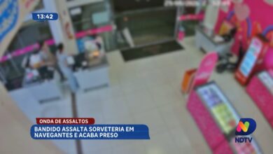 Homem é preso após furtos e assalto a sorveteria em Navegantes
