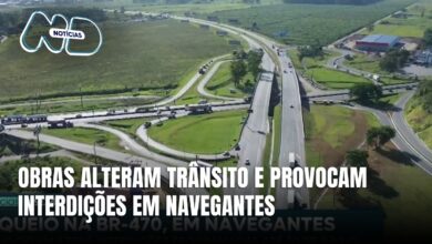 Duplicação da BR-470 provoca interdições no km 4 em Navegantes
