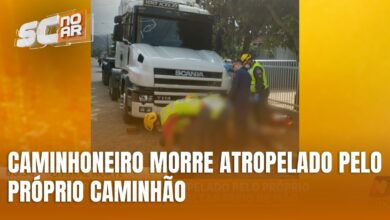 Motorista morre ao ser atropelado pelo próprio caminhão