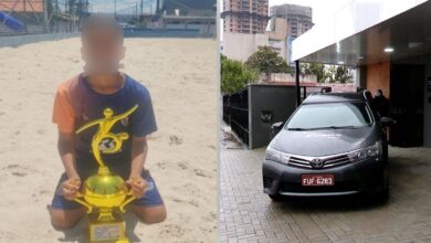 Sob forte comoção, amigos e parentes se despedem de menino morto após acidente com trave em SC