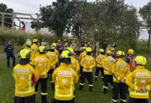 Bombeiros de SC participam de simulado de desastre com ciclone e prédios destruídos no Rio Grande do Sul