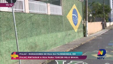 Fazendinha em Itajaí ganha cores da seleção com ação de moradores
