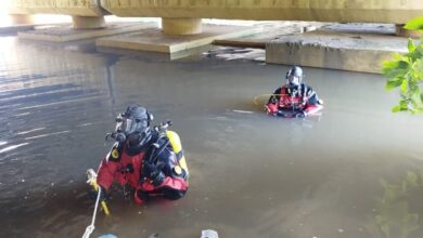 Homem desaparece ao pular de ponte para salvar mulher de afogamento em rio de Itajaí