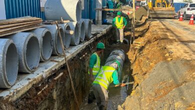 Rua Miguel Matte recebe obra de drenagem para ampliar vazão da água da chuva no Bairro Pioneiros