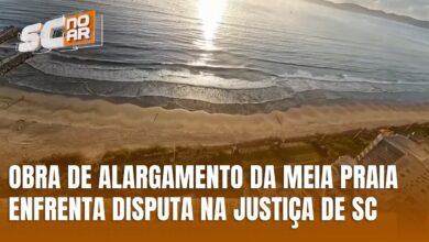 Obra de alargamento da Meia Praia em Itapema vira disputa judicial
