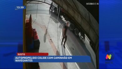 Giro do trânsito destaca engavetamento e acidente em Navegantes