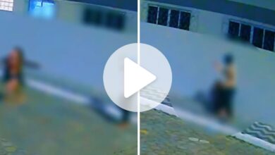 Vídeo flagra homem agredindo mulher em via pública de Itajaí