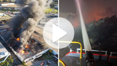 Prédio de empresa que fabrica roupas da Colcci fica completamente destruído após incêndio em SC