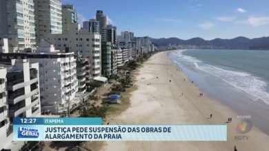 Pedido da Justiça pode interromper alargamento da praia de Itapema