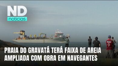 Praia do Gravatá inicia obra que ampliará faixa de areia em Navegantes